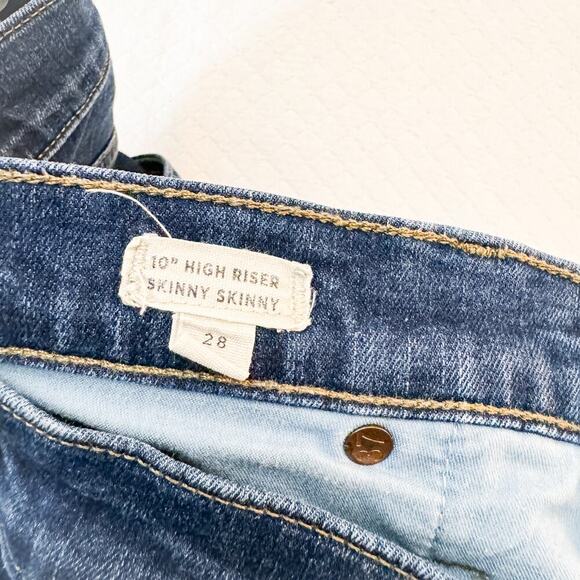 Madewell 10" High Riser Skinny Skinny Dark Wash Denim Jeans SZ28 - Picture 6 of 7